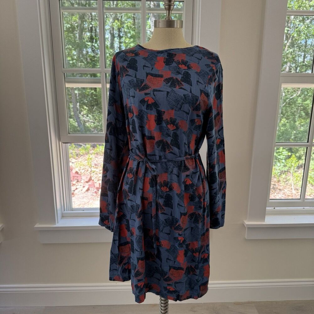Mistral Women’s Tunic Top Ties Waist Abstract Brush Strokes Size US 10 UK 14